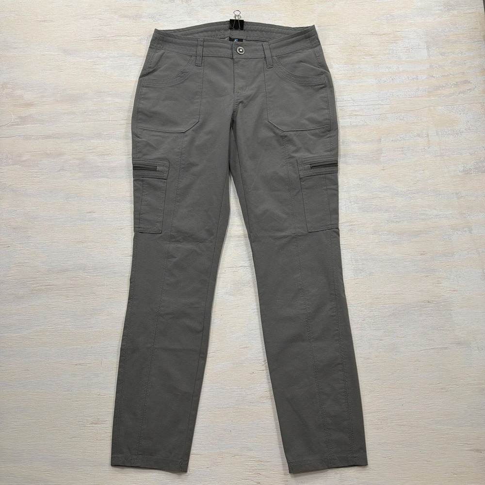 Kuhl Pants Horizn Skinny 4 Short Cargo Pockets Gray Womens